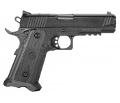 Girsan 395030 Witness 2311 17+1 4.25" Black Barrel, Black Serrated Slide & Polymer Frame w/Picatinny Rail & Beavertail Black Checkered Polymer Grips