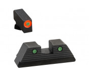 AmeriGlo GL818 Trooper Trooper Trooper Sight Set For Glock 17/19 Gen 5 Green Tritium Front / Bright Orange Outline Green Tritium Rear