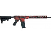Great Lakes Firearms AR-15 Rifle, .223 Wylde 16" 4150 CRMOV Black Nitride Barrel, 15.25" M-LOK Rail, 7075 T6 Receiver, Battleworn Red Lipstick Cerakote Finish, GL15223 B-LRD