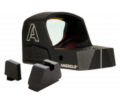 AmeriGlo HVN04 Haven Carry Ready Combo Matte Black 1x 5 MOA Illuminated Adjustable Red LED Dot Reticle Fits Glock MOS G1-5 Features Iron Sight Set