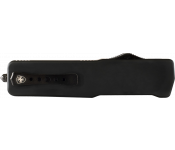 Templar Knife LZBR121 Premium Weighted Large 3.55" OTF Dagger Plain Black Oxide Stonewashed Powdered D2 Steel Blade/5.25" Black Rubber/Aluminum Zinc Alloy Handle