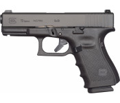 Glock 19 Gen 4 9mm Semi-Automatic Pistol, 4.02" Barrel, 3-15 Round Magazines, Modular Back Strap, Case, New Production GLOCK Perfection - UG1950203 