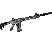 AR-12 Semi Auto, AR-15 Style 12GA Shotgun by Panzer Arms of Turkey, New G4 Model With Factory Upgrades and Choke Tubes, 3" Chambers, 2- Mags - Black