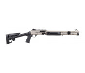 Panzer Arms M4 SPEED Tactical Semi-Auto Shotgun 18.5" Ported Barrel 12GA 3" 5 Round -Piston Driven -Fixed Skeleton Stock -Nickel Finish -PAM4CSMPFSS