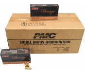 PMC 9A Bronze Target 9mm Ammunition 115 GR FMJ, Brass Cased, Boxer Primed, Reloadable - 1000 Round Case