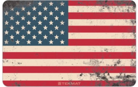 TekMat TEKR17USFLAG01 Red/White/Blue Rubber 17" Long 11" x 17" American Flag Illustration