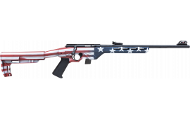 Citadel CIT22LRBLTUSA Trakr Bolt Action 10+1 18" Threaded Barrel, Blued Rec, American Flag Synthetic Stock, Black Grip