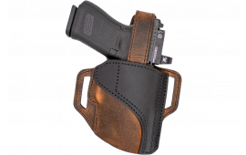 Versacarry TR22123 Trooper OWB Size 02 Black/Brown Leather Belt Slide Right Hand