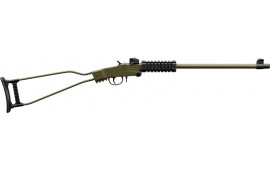 Chiappa Firearms 500266 Little Badger 1rd 16.50", OD Green Metal Finish & Underfolding Stock, Adjustable Sights