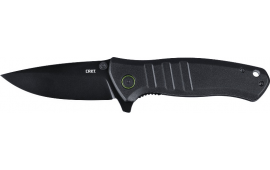 CRKT 6295 Dextro 3.18" Folding Drop Point Plain Black TiNi D2 Steel Blade/Black Aluminum Handle Includes Pocket Clip