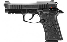 Beretta J80XBLK10 80X Cheetah 10+1 3.90" Black Optic Ready/Serrated Slide, Black Anodized Aluminum Frame w/Picatinny Rail & Beavertail, Black Plastic Grip Panels