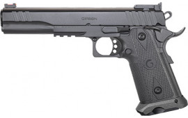 EAA 395070 Witness2311 15+1 6" Black Barrel, Black Serrated Slide & Polymer Frame w/Picatinny Rail & Beavertail Black Checkered Polymer Grips