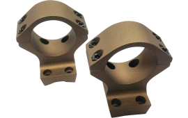 Talley SB740735 Smoked Bronze Cerakote Aluminum 30mm Tube Compatible w/Browning X-Bolt Medium Rings 1 Pair