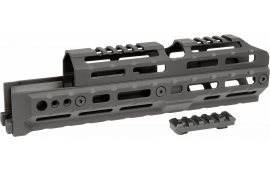 Midwest Industries MIAKALPHA100 Alpha Drop-in Aluminum Black Hardcoat Anodized 5 Slot Picatinny Rail AK-Platform 10" Long Compatible w/M-LOK