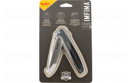 Smiths Products 51275 Imfima 3.26" Folding Drop Point Plain Bead Blasted 3Cr13MoV SS Blade/ Bead Blasted Stainless Steel Handle Includes Pocket Clip