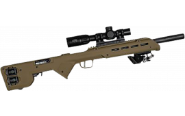 Desert Tech TRK22FDE TREK-22 Rifle Chassis FDE Injection Molded Glass Reinforced Polymer, Integral Optics Rail, Fits Ruger 10/22