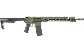 Patriot Ordnance Factory P415 Edge 30+1 16.50", OD Green Anodized Rec, Ambi Controls, 3-Port Muzzle Brake, 14.50" MRR M-LOK Handgaurd, Black MFT Minimalist Stock & Engage Grip