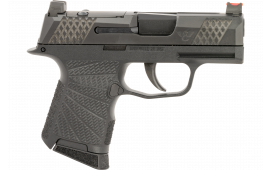Wilson Combat SIGWCP3659BSR P365 10+1 (2) 3.10", Black, RMRSc Optic Cut Slide with X-Tac Pattern Serrations, Polymer Frame, Sunburst Grips, Optic Height Fiber Optic Sights, Standard Trigger
