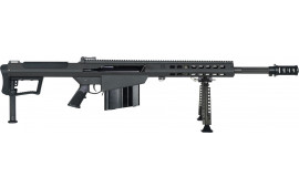 Barrett  M107A1 .50 BMG 20" Chrome Lined Fluted Barrel 10rd Semi-Auto Rifle, 1:15 Twist W/ Muzzle Brake & QD Suppressor Mount - Black - Mfg Discount Applied