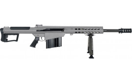 Barrett  M107A1 .50 BMG 20" Chrome Lined Fluted Barrel 10rd Semi-Auto Rifle, 1:15 Twist W/ Muzzle Brake & QD Suppressor Mount - Tungsten Gray Cerakote