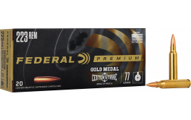 Federal GM223OTM3 Gold Medal 223 Cal 77 GR20 Per Box/10 Cs - 20rd Box