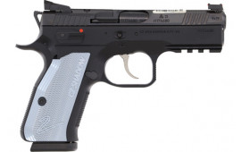 CZ USA 91252 Shadow 2 Compact, 9MM Semi-Auto Pistol, Optic Ready, Fiber Optic Front and Adj. Rear Sight, 2-15 Rd Mags, Black Nitride, Aluminum Grip