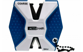 AccuSharp 342C 2-Step Knife Sharpener Hand Held Diamond Tungsten Carbide Sharpener Coarse/Fine Blue/White