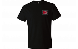 Hornady Gear 30761 POW Blue Line Black, Cotton Short Sleeve, Semi-Fitted Small