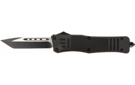 Steel River Knives T620BT Spartan 3.75" Tanto Black/Silver Blade 5.5" Black Aluminum Zinc Alloy Handle