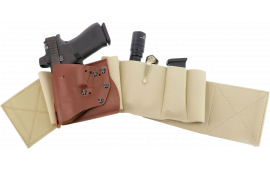 Galco UWERBKHMED UnderWraps Elite Khaki Medium Leather/Nylon Handgun
