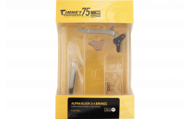 Timney Triggers ALPHAGLOCK34BRNZE Alpha Competition 9mm Luger/40 S&W, Bronze Straight Trigger Compatible w/Most Glock Gen3-4
