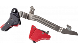 Timney Triggers ALPHAGLOCK34LRGRED Alpha Competition 45 ACP/10mm Auto, Red Straight Trigger, Compatible w/Glock Gen3-4