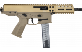 B&T Firearms 4500022 CTB&T GHM9 30+1 6.90" Coyote Tan, Collapsible Stock, Polymer Grip, Ambi Controls (OEM Mag)