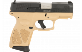 Taurus 1G3C931T G3C Compact 12+1 3.26" Matte Stainless Barrel, Tan Polymer Frame w/Picatinny Rail, Black Polymer Grips