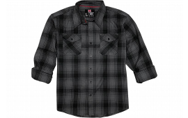 Hornady Gear 32226 Flannel Shirt 3XL Gray/Black, Cotton/Polyester, Relaxed Fit Button Up