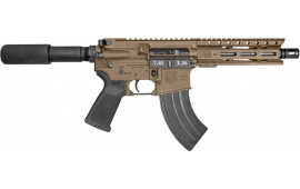 Diamondback DB1912O061 DB15 28+1 7", FDE, Carbon Lower, 6" M-LOK Handguard, Black Padded Buffer Tube/Magpul Grip