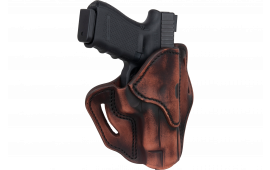 1791 Gunleather ORBH23VTGR BH2.3 Optic Ready OWB Size 2.3 Vintage Leather Belt Slide Compatible w/Glock 17/20/21/22/31/34/35/40/41/ Ruger 95/American Right Hand