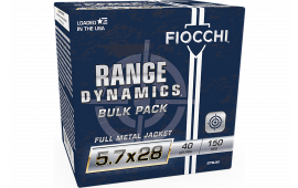 Fiocchi 57FMJ40 Range Dynamics 5.7x28mm 40 GRFull Metal Jacket  - 150rd Box