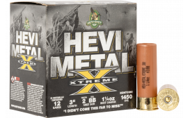 HEVI-Shot HS38188 HEVI-Metal Extreme 12GA 3" 1 1/4oz Steel/ Tungsten 2/BB Shot 25 Per Box 