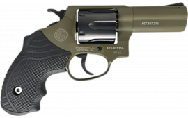 Rossi 2RP631FLOK RP63 Small Frame 357 Mag/38 Special +P 6rd 3" Sniper Green Cerakote Stainless Barrel, Satin Stainless Cylinder, Sniper Green Cerakote Stainless Frame, Black LOK Grip Revolver