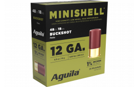 Aguila 1CHB1385 Minishell Buckshot 12GA 1.75" 5/8oz 4B (7P)/1B (4P) Shot 25 Per Box 