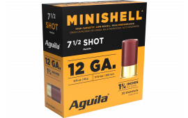 Aguila 1CHB1387 Minishell 12GA 1.75" 5/8oz #7.5 Shot 25 Per Box 