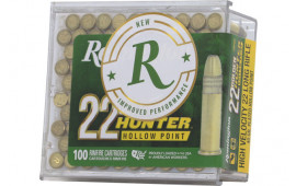 Remington Ammunition R21251 Golden Hunter 22 LR 40 GRPlated Hollow Point 100 Per Box 
