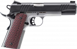 Bersa B19117050BMBC B1911 8+1 5" Steel Barrel, Stainless Serrated Slide, Black Stainless Steel Frame w/Beavertail