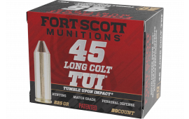 Fort Scott Munitions 45LC225SCV Tumble Upon Impact (TUI) 45 Long Colt 225 GRSolid Copper Spun 20 Per Box 