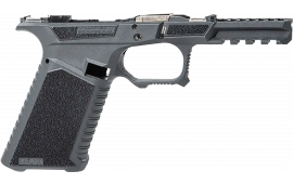 Sct Manufacturing 225010100 SCT17 Compatible w/ Glock 17/22/31/34/35/37 Gen 1-3 Black Polymer Frame W/ Overmolded Stainless Steel Rails, Aggressive Texture Grip