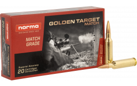 Norma Ammunition 20160392 Dedicated Precision Golden Target Match 6mm Creedmoor 107 GRHollow Point Boat Tail 20 Per Box 