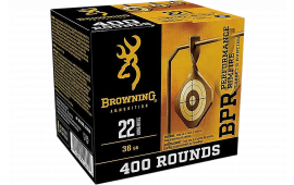 Browning Ammo B194122401 22 LR 36 GRPlated Hollow Point 400 Per Box - 400rd Box