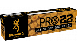 Browning Ammo B194122101 Pro22 22 LR 40 GRLead Round Nose 100 Per Box 