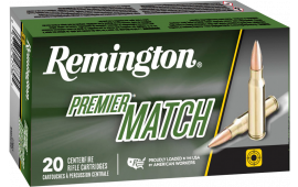 Remington Ammunition 27682 Premier Match 223 Rem 52 GRBoat Tail Hollow Point 20 Per Box/ 10 Cs - 20rd Box